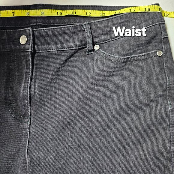 J. McLaughlin Black Straight Leg Mid Rise Cotton/Spandex Denim Jeans Size 12 - Picture 8 of 12